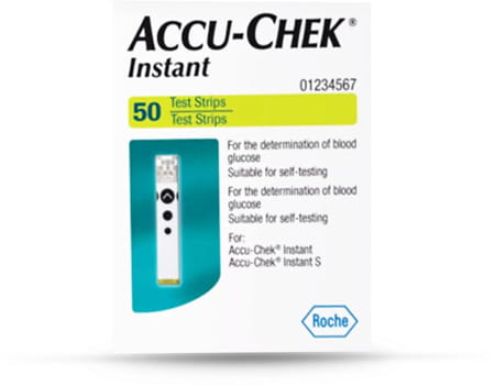 Accu-Chek Instant Glucometer Test Strips Box Of 50