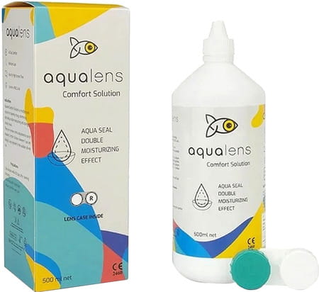 Aqualens Comfort Contact Lens Solution Pack Of 1 (500ml) +1 Lens Case