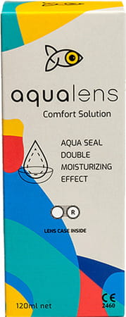 Aqualens Comfort Contact Lens Solution Value Pack Of 2 (120ml Each)+2 Lens Cases