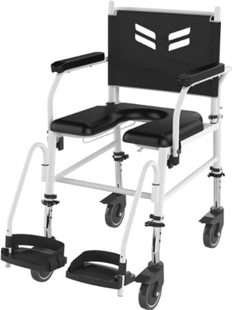 Arcatron Mobility Prime Assistant Propelled Shower Commode Wheelchair - Swivel Armrest