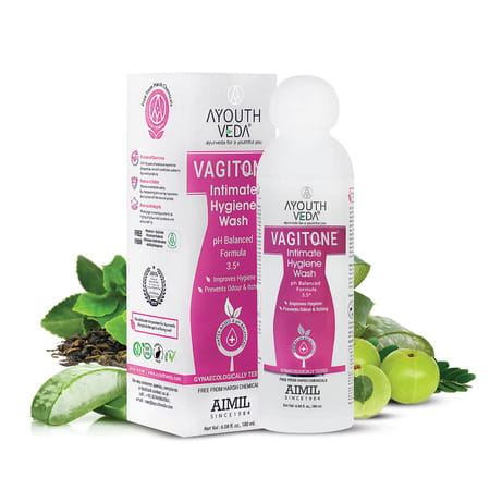 Ayouthveda Vagitone Intimatev Hygiene Wash (180ml)