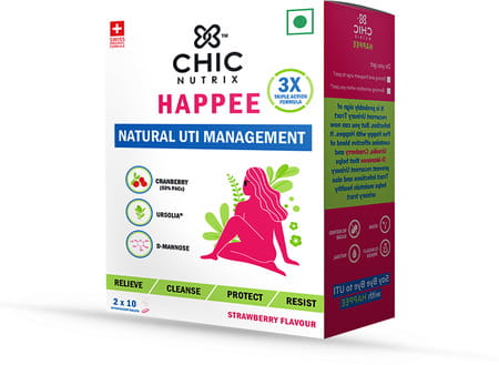 Chicnutrix Happee - Uti Management - Cranberry Ursolia & D-Mannose - 20 Effervescents