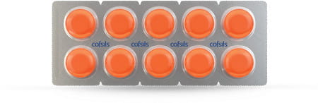 Cofsils Orange Lozenges Strip Of 10