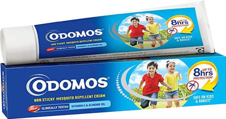 Dabur Odomos Non-Sticky Mosquito Repellent Cream With Vitamin E & Almond Oil - 100g