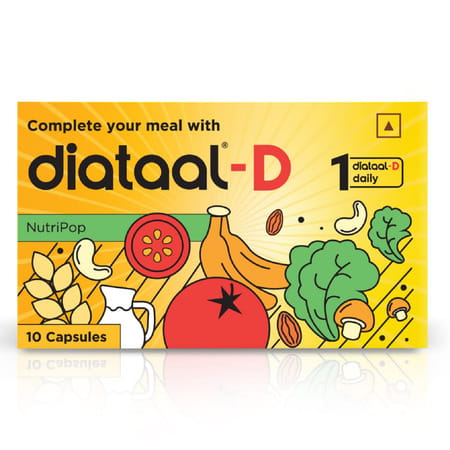 Diataal-D Multivitamin With Vitamin D For Heart Health & Strong Bones Immunity & Health 10 Capsules