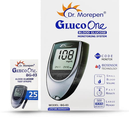 Dr Morepen Bg 03 Glucometer Kit (With 25 Strips)