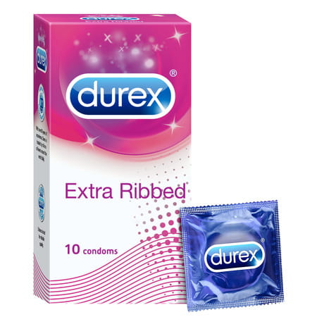 Durex Extra Ribbed Packet Of 10 Condoms