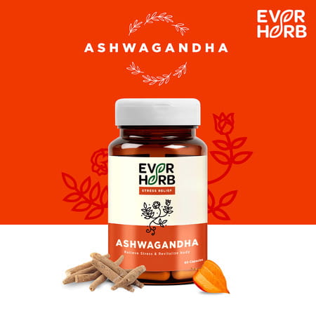 Everherb (By Pharmeasy) Ashwagandha-Immunity Booster Capsules-Anxiety & Stress Relief-Bottle Of 60