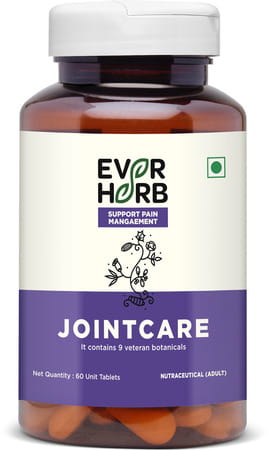 Everherb (By Pharmeasy) Jointcare-Blend Of 9 Powerful Herbs-Joint & Bone Health-Bottle Of 60 Tablets