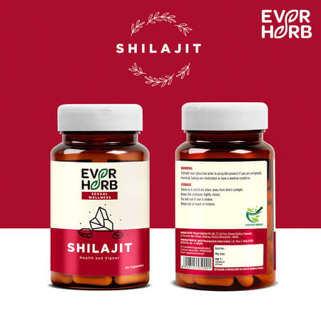 Everherb (By Pharmeasy) Shilajit 500mg-Vigour Improvement-Strength & Stamina For Men-Bottle Of 60