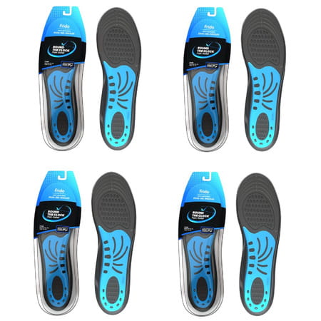 Frido Dual Gel Insoles| Unisex Shoe Inserts For Work And Casual Shoes|Sizes 9-13 Uk|Pack Of 4 Pairs