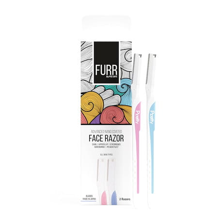 Furr By Pee Safe Face Razor For Women, Eyebrows, Upper Lip, Forehead, Chin, White, Pack Of 2