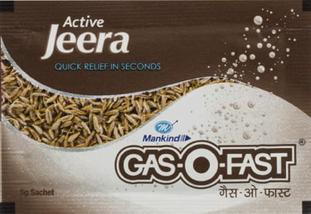 Gas O Fast Active Jeera Antacid Sachet Of 5 G