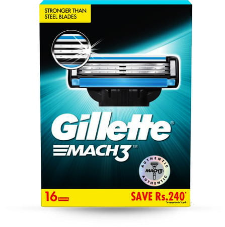 Gillette Mach 3 Shaving Blades Pack Of 16