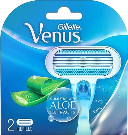 Gillette Venus (Aloe Vera) Razor Blades For Women Pack Of 2