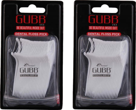 Gubb Usa Dental Floss For Teeth 24 Oral Care Flossing Thread Picks With Handle Pack Of 2 48 Flossers