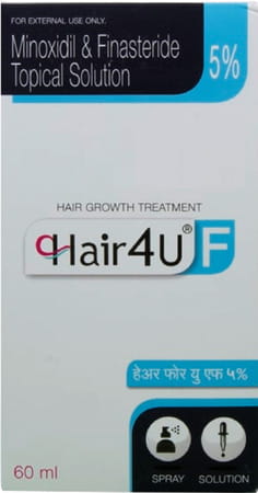 Hair 4u F 5% Minoxidil Hair Solution Bottle Of 60 Ml