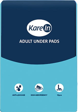 Kare In Underpads Large Size 60 X 90cm High Absorbency 10 Pcs