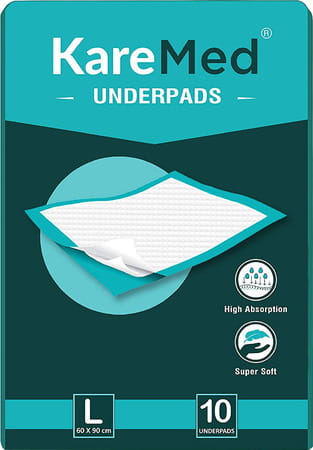 Karemed Underpads Large Size 60 X 90cm 10 Pcs