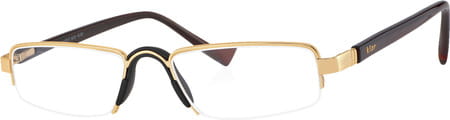 Klar Eye Half Rim Rectangle Reading Glasses Men And Women +0.75 To +3.50+0.75 Power Yellow Gold