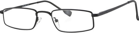 Klar Eye Full Rim Rectangle Reading Glasses Men And Women +0.75 To +3.50+1.25 Power Shiny Black