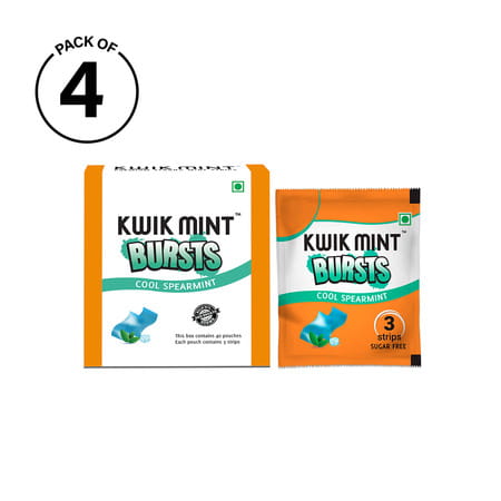 Kwik Mint Bursts Mouth Freshener - Pack Of 4