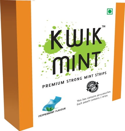 Kwik Mint Instant Action Mouth Freshener Mint Strips - Pack Of 1 (1 X 20 G)