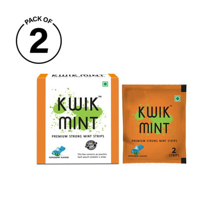 Kwik Mint Mouth Freshener Strips - Pack Of 2