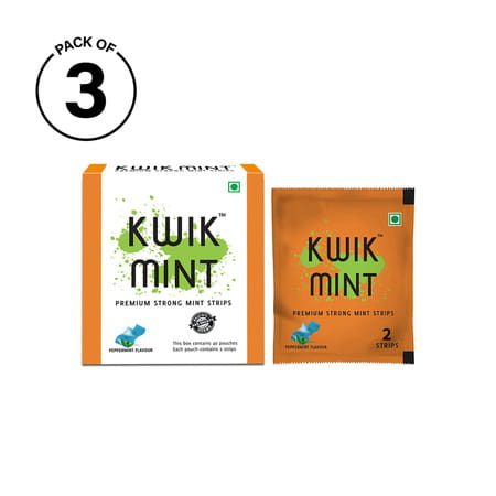 Kwik Mint Mouth Freshener Strips - Pack Of 3