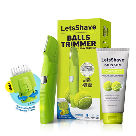 Letsshave Balls Trimmer And Balls Balls Balm Combo For Men