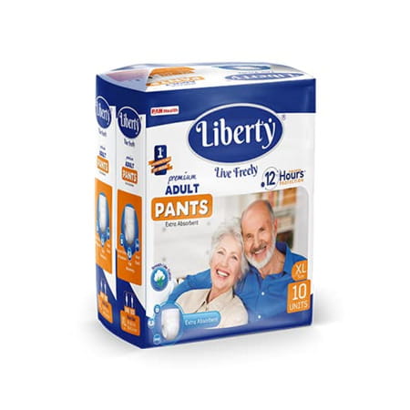 Liberty Premium Adult Diaper Pants Extra Large (Xl) 10 Count Waist Size 8-65 Inch Pack Of 1