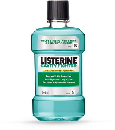 Listerine Cavity Fighter Mouthwash Bottle Of 500 Ml