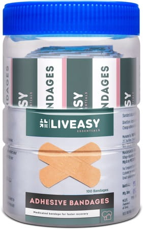 Liveasy Essentials Adhesive Bandages - Box Of 100