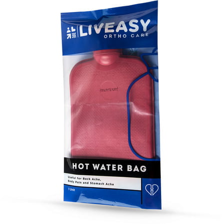 Liveasy Ortho Care Hot Water Bag Relieves Pain - Relaxes Sore Muscles - Red - 2l