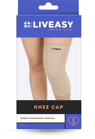 Liveasy Ortho Care Knee Cap (Pair) - Modern Orthopedic Solution - Medium