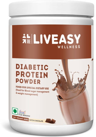 Liveasy Wellness Diabetic Protein Powder Chocolate Flavour 400g