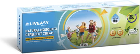 Liveasy Wellness Mosquito Repellent Cream With Vitamin E And Almond Oil Tube Of 50gm