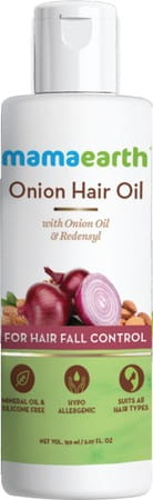 Mamaearth Onion  Hair Oil For Hair Fall Control With Redensyl Bottle Of 150 Ml