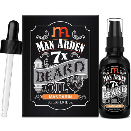 Man Arden 7x Beard Oil 30ml (Mandarin) - 7 Premium Oils For Beard Growth & Nourishment