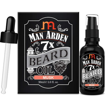 Man Arden 7x Beard Oil 30ml (Musk) - 7 Premium Oils For Beard Growth & Nourishment