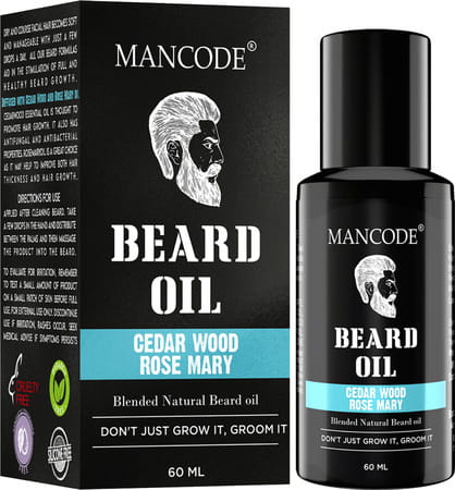 Mancode Cedar Wood And Rose Mary Beard Oil, 60ml