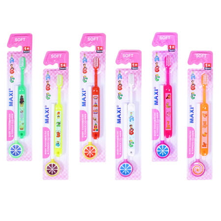 Maxi Abc Baby Toothbrush And Tongue Cleaner-Oral Hygiene Kit (Pack Of 6)