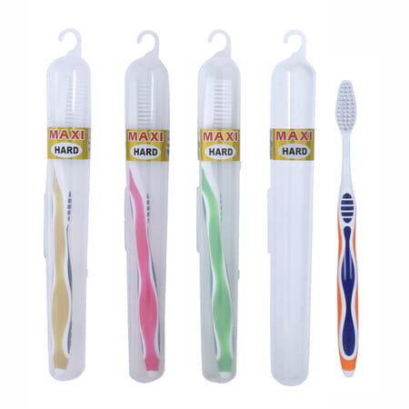 Maxi Candy Hard Toothbrush Travel Pack (Pack Of 4)