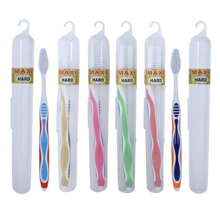 Maxi Candy Hard Toothbrush Travel Pack (Pack Of 6)