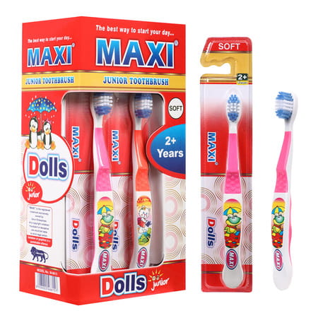 Maxi Dolls Junior Soft Toothbrush (Pack Of 12)