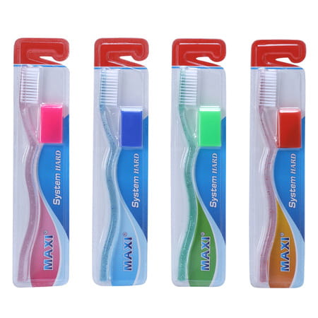 Maxi System Hard Toothbrush (Pack Of 4)