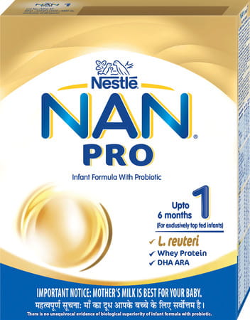 Nestle Nan Pro Stage 1 Infant Formula (Upto 6 Months) - 400 G Bag-In-Box