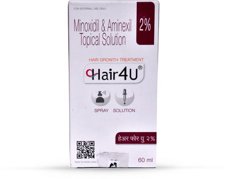 New Hair 4u 2% Minoxidil Hair Spray Bottle Of 60 Ml