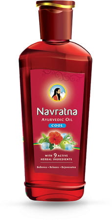 New Navratna Ayurvedic Cool Hair Oil With 9 Active Herbal Ingredients Bottle Of 500ml