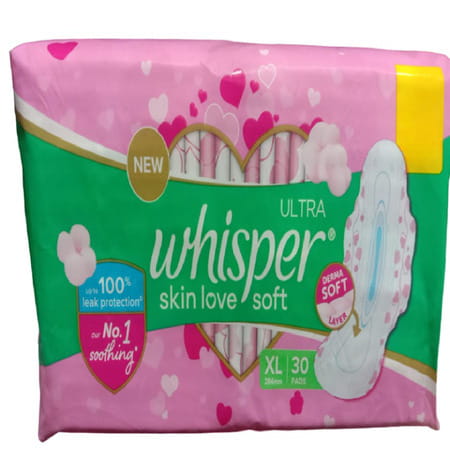 New Whisper Ultra Soft Xl (284mm) 30 Sanitary Pads